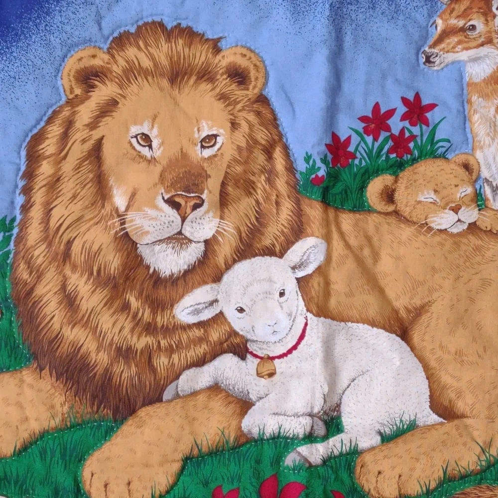 Peace on Earth Goodwill to all Christmas blanket wall hanging 44x34